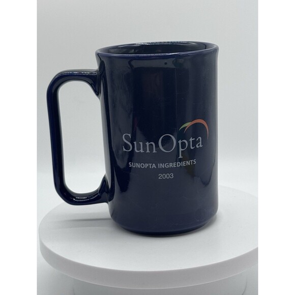 Sunoptics Surgical Coffee Mug Cup Ceramic Cobalt Blue White Advertising Decal - Picture 4 of 9